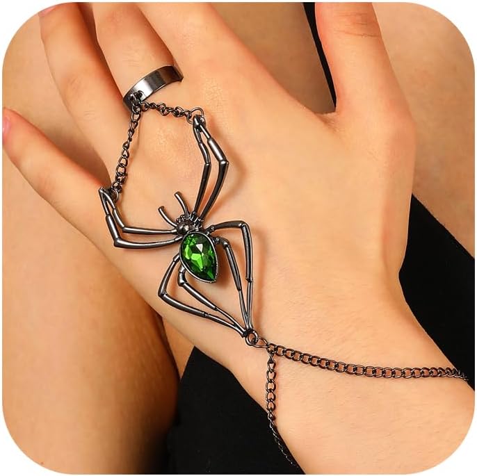 CSIYANJRY99 Snake Hand Chain Bracelet Snake Chain Finger Ring Bracelet Slave Chain Hand Harness Bracelet Snake Pearl Friendship Bracelet Jewelry Accessories - Image 1
